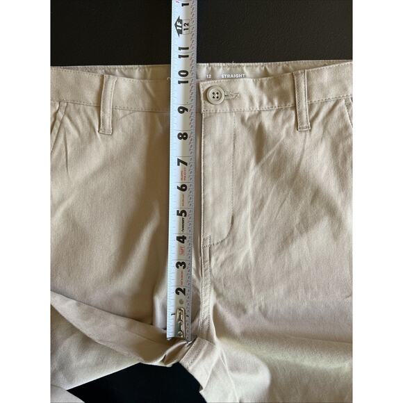 Old Navy Pants Women's 14 Plus Khaki Chino Straight Built In Flex Preppy Office - Picture 9 of 10